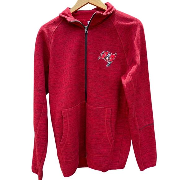 Tampa Bay Buccaneers NFL Red full zip pockets sweatshirt Size Medium - Picture 1 of 7